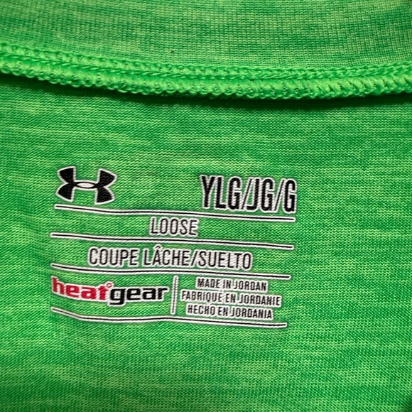 Under Armour Youth Vibrant Green Tee 0141 - Picture 3 of 4
